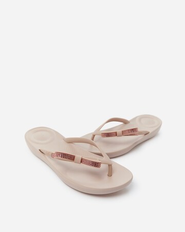 FitFlop Rose Iqushion Glitz-Bow Flip-Flops - Standard Fit (D)