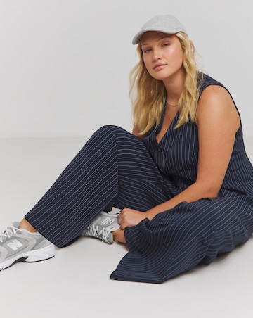 Blue Pinstripe Tailored Wide Leg Co-ord Trouser