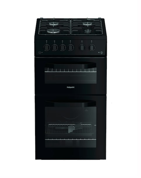 Hotpoint HTG5GCB 50cm Gas Twin Cooker - Black