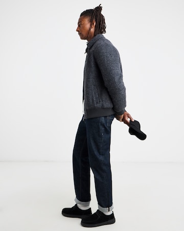 Wool Boucle Relaxed Varsity Jacket