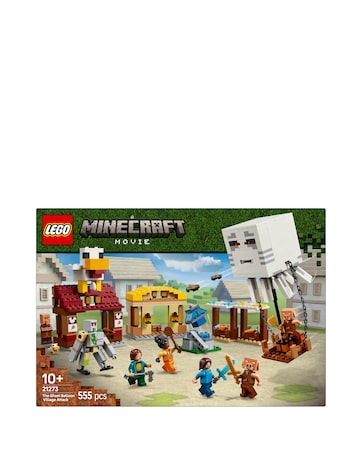 LEGO Minecraft The Ghast Balloon Village Attack, Toy with Golem Figure 21273