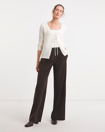 Ribbed Tie Front Cardigan