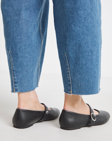 Optimism Studded Mary Jane Ballerina Shoes - Wide Fit (E)