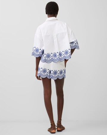 French Connection Cotton Embroidered Popover Shirt