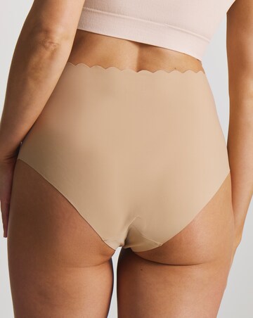 Pretty Secrets (3 Pack) Scallop No VPL Knickers Black/Nude/Black