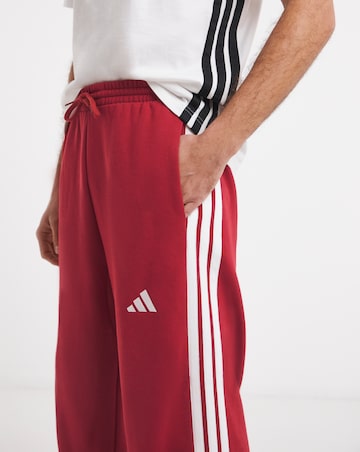 adidas Wide Leg 3 Stripes Fleece Pants