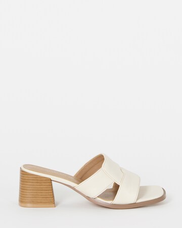 Raye Low Block Heel Woven Mules - Wide Fit (E)