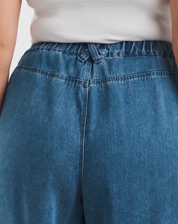 Simply Be Mid Blue Denim Lyocell Bermuda Shorts