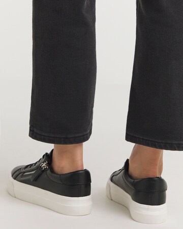 Kate Lace Up Zip Detail Chunky Trainers - Wide Fit (E)