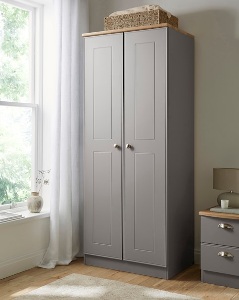 Brooke Ready Assembled 2 Door Wardrobe