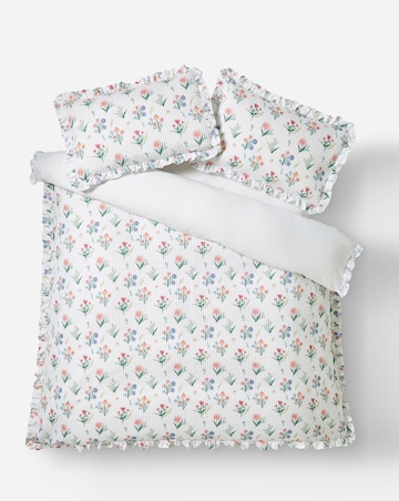 Julipa Izzy Floral Pinsonic Ruffle Duvet Cover Set