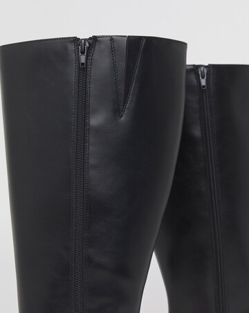 Soprano Block Heel Pointed Knee High Boots Extra Wide Fit (EEE) Super Curvy Calf