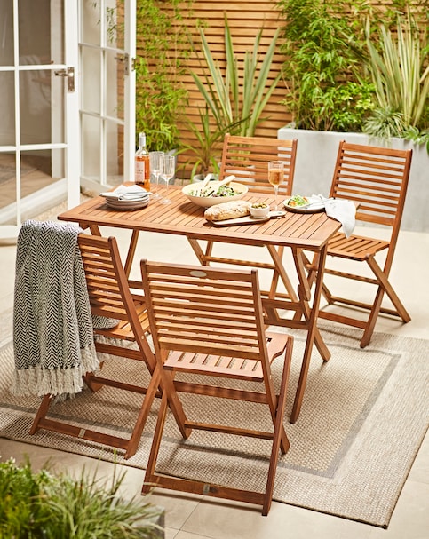 Charles Bentley Wooden 5pc Garden Furniture Set