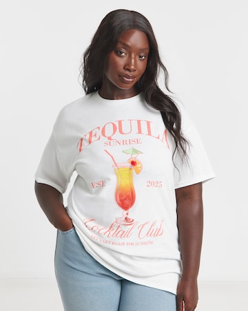 Simply Be White Tequila Slogan T-Shirt