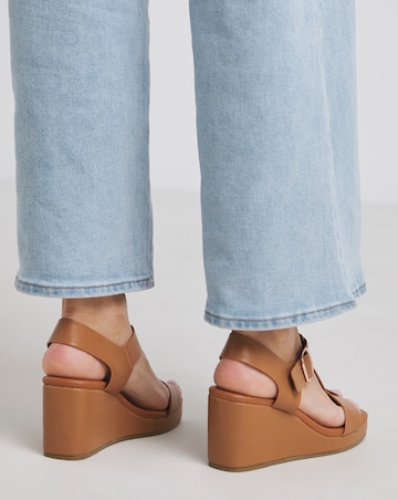 Emilia Two Part Wedged Sandals - Extra Wide Fit (EEE)