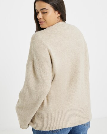 Cosy Yarn Oatmeal Crew Neck Jumper