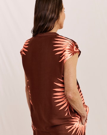 Julipa Pintuck Printed Co-ord Top