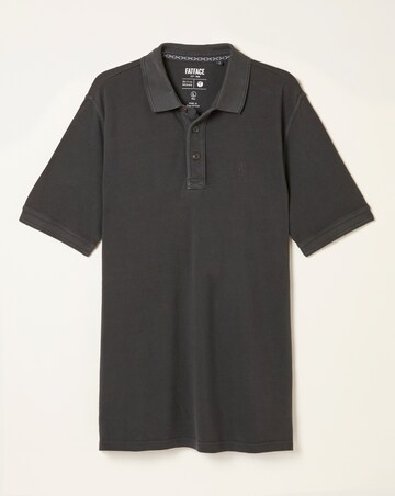 Fatface Pique Short Sleeve Polo (Regular & Tall) - Black