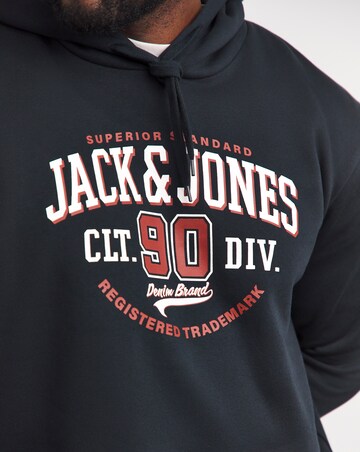 Jack & Jones Logo Hoodie - Navy