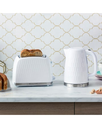 Russell Hobbs 26050 Textured Honeycomb White Kettle