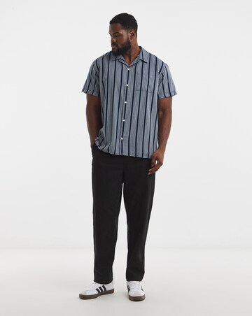 Jack & Jones Dover Stripe Resort Shirt - Blue/White