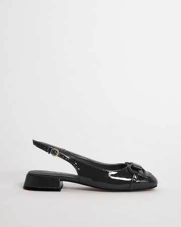 Everly Snaffle Trim Slingback Shoes - Wide Fit (E)