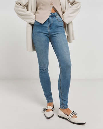 Mid Blue Booty Booster Skinny Jeans