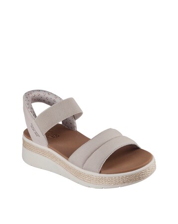 Skechers Taupe Bobs Sun Ray Slip Ins Sandals -Standard Fit (D)