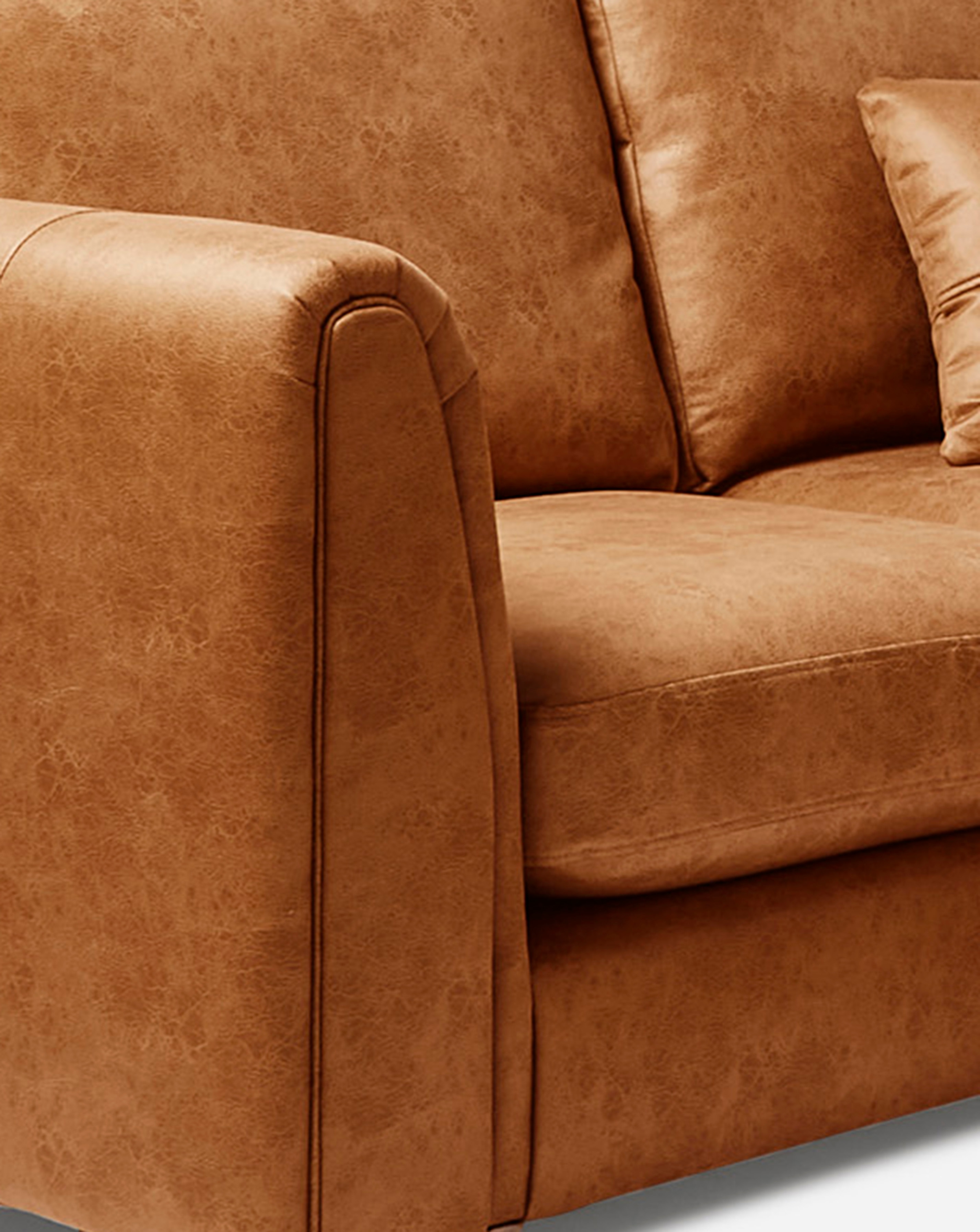 Goliath Faux Leather Left Hand Corner Sofa | Ambrose Wilson
