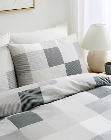Darcy Check Cotton Blend Duvet Set