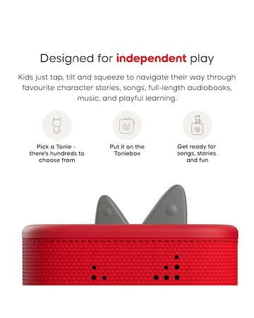 Toniebox 2 Sunset Red Starter Set and 2 Peppa Pig Audio Characters Bundle