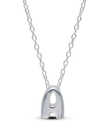 Sterling Silver 9mm Initial Necklace
