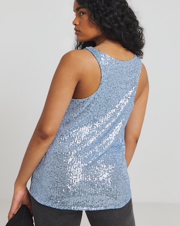Sequin Scoop Vest