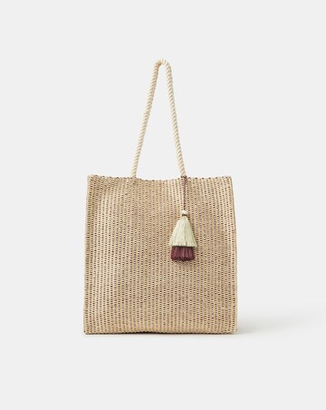 Accessorize Stripe Woven Beach Bag