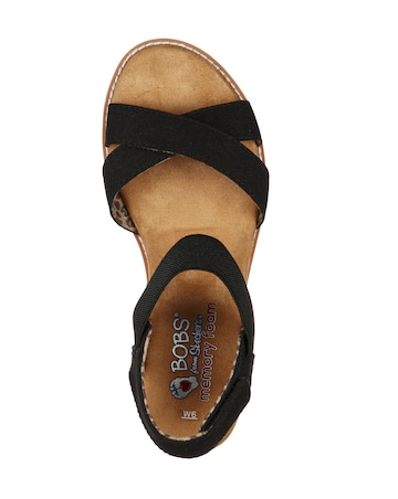 Skechers Bobs Desert Kiss Wedge Sandals Wide Fit
