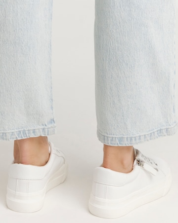 Kate Lace Up Zip Detail Chunky Trainers - Wide Fit (E)