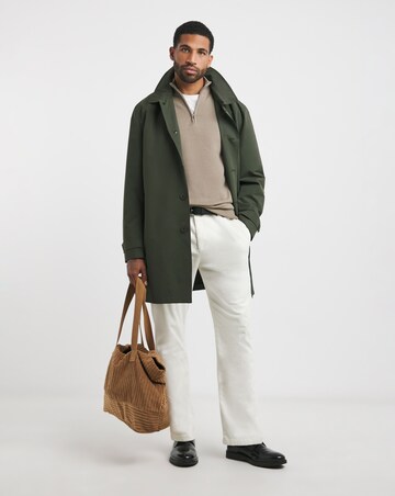 Stone Cotton 1/4 Zip Funnel Neck