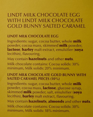 Lindt Gold Bunny Salted Caramel Milk Chocolate Egg 195g