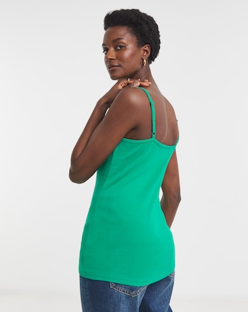 Pure Cotton Green, Pink, White 3 Pack Cami Vest