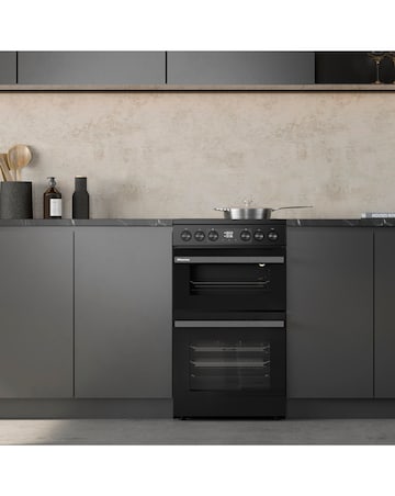 Hisense HDCEC5C10B 50cm Electric Double Cooker - Black