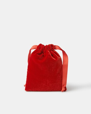 Accessorize Cherry Velvet Drawstring Bag