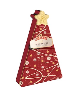 Baileys truffles in Christmas tree tin
