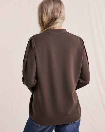Julipa Button Sleeve Sweatshirt