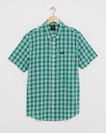 Lee Button Down Short Sleeve Shirt - Green