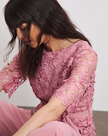 Joanna Hope Lace Jumpsuit