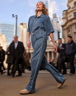 Anthology Mid Blue Denim Jumpsuit with Tencel&trade; Lyocell