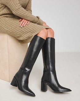 Anthology Yara High Leg Leather Western Boots - Standard Fit (D) &amp; Standard Calf