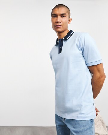 BOSS Contrast Knitted Collar Polo Shirt