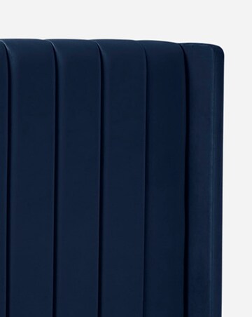 Eloise Winged Velvet Storage Bed with 3 Layer Memory Foam Hybrid Mattress