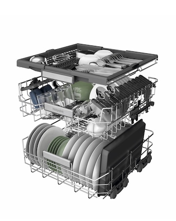 Hotpoint Maxi Space H7F HS41 UK Full Size Dishwasher 15 Place White + Install